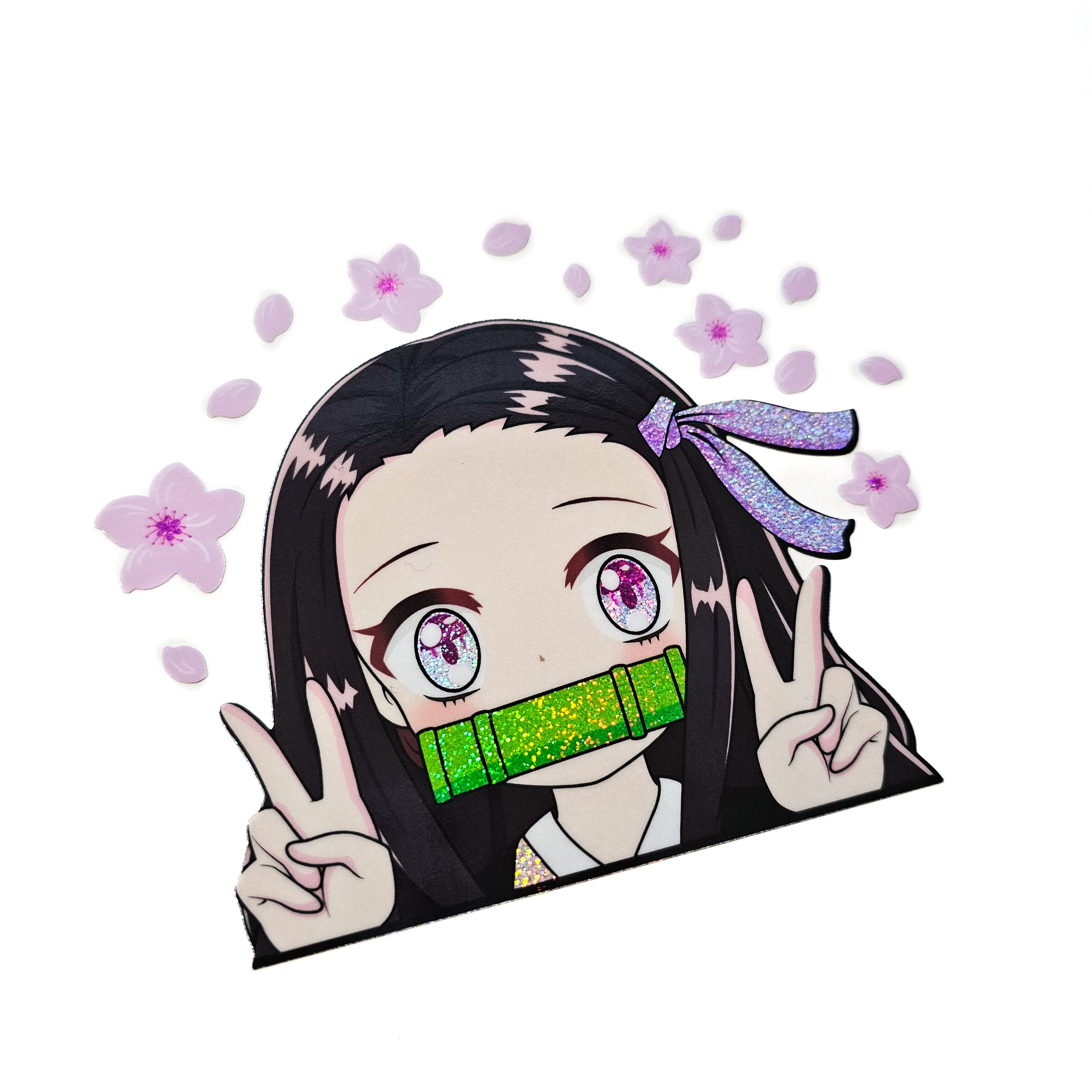 Nezuko Chan [Partial Glitter] – Kimoji Style